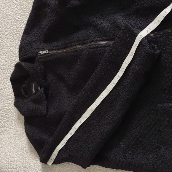 NWT Jones New York Medium Black Wool Blend Asymmetrical Zip Coat - Picture 9 of 16